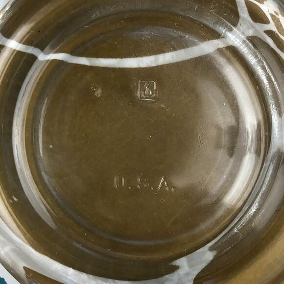 Vintage 1970's Anchor Hocking Blue White Winter Tree Glass Coffee Tea Mugs Cups - Picture 2 of 10